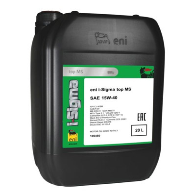 Масло моторное Eni I-SIGMA TOP MS 15W-40 20л ENI ENI15W40ISIGMATOPMS20