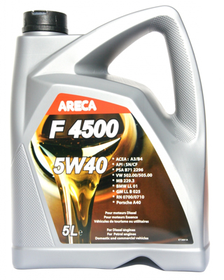 Масло моторное Areca F4500 5W-40 5л Areca 11452