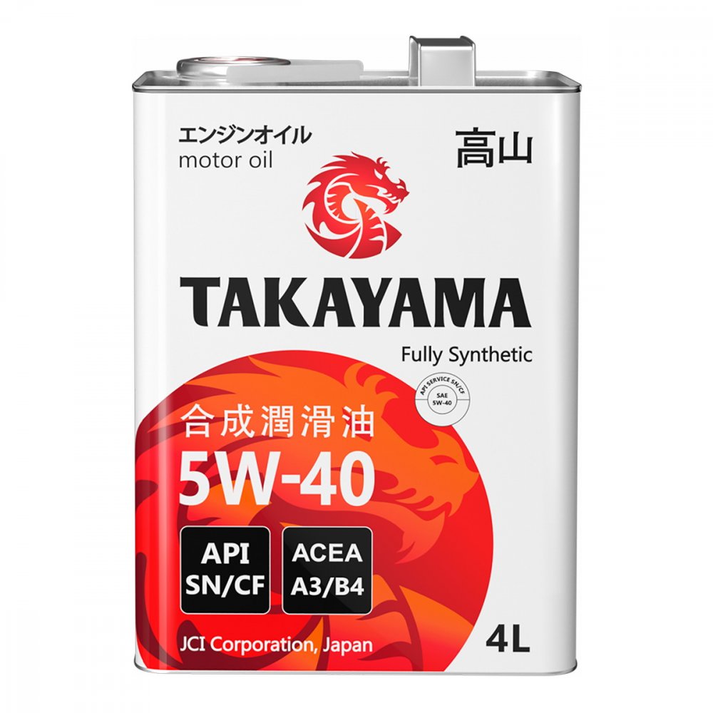 Масло моторное Takayama 5W-40 SN/CF A3/B4 605045 4 л TAKAYAMA 605045