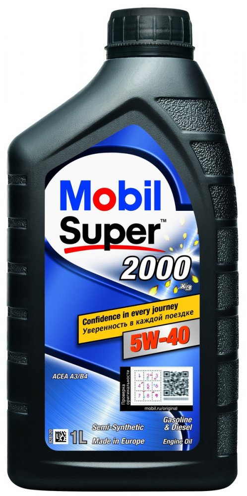 Масло моторное Mobil Мобил Super 2000 X3 5W-40 1 л MOBIL 155338