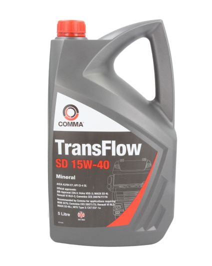 Масло моторное Comma Комма TransFlow SD 15W-40 5л TFSD5L Comma TFSD5L