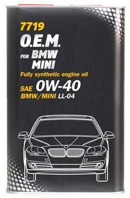 Масло моторное Mannol O.E.M for BMW Mini 0W-40 4л (metal) Mannol 52262