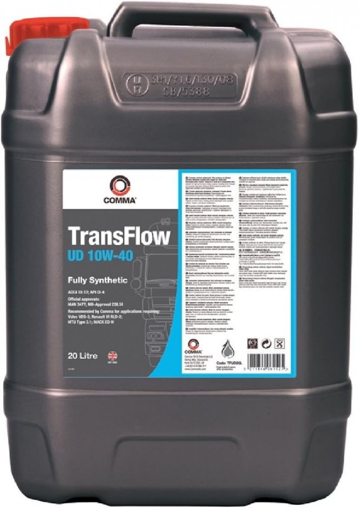 Масло моторное Comma Комма TransFlow UD 10W-40 20л TFUD20L Comma TFUD20L