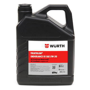 Масло моторное WURTH 0897105302 ENDURANCE III 5W30 5л WURTH 0897105302