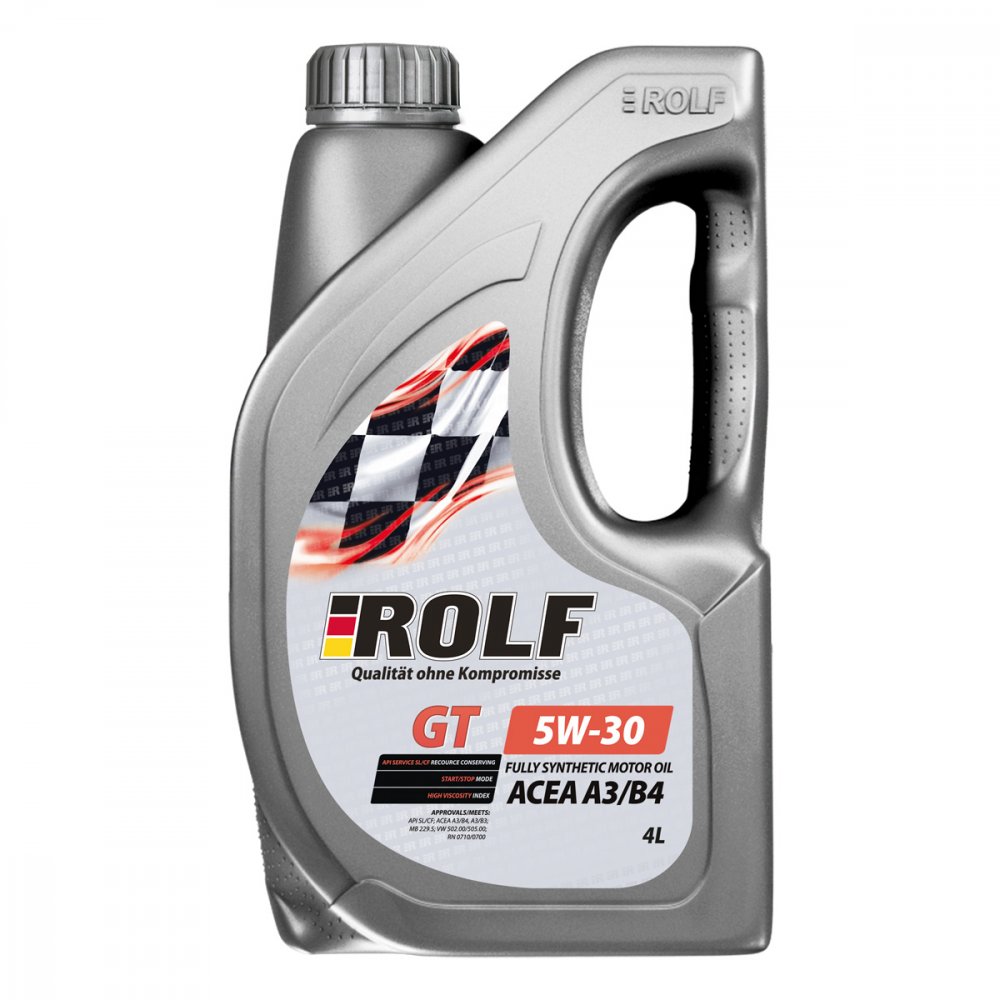 Масло моторное Rolf GT 5W-30 A3/B4 4 л ROLF 322735