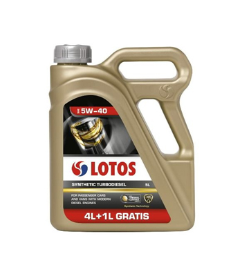 Масло моторное Lotos SYNTHETIC TURBODIESEL PLUS 5W-40 5л Lotos LOTOSSYNTHETICTURBODIESELSAE5W405L