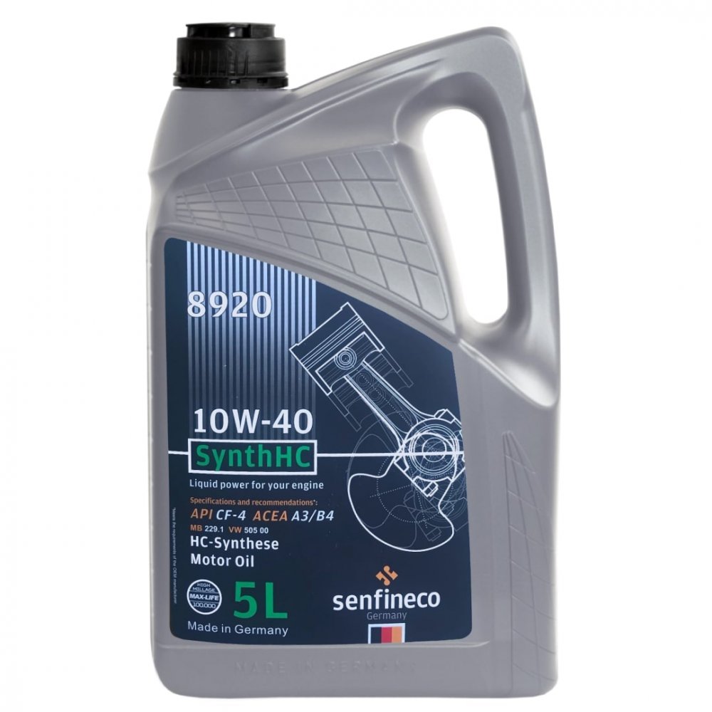 Масло моторное Senfineco SynthHC 10W-40 CF-4 A3/B4 5 л SENFINECO 8920