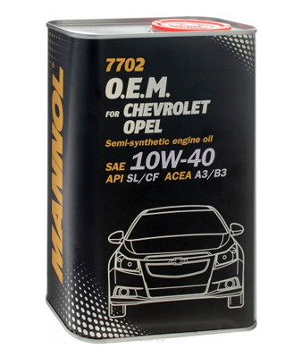 Масло моторное Mannol O.E.M for Chevrolet Opel 10W-40 4л (metal) Mannol 52535