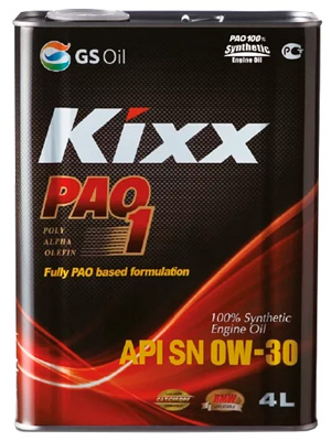 Масло моторное Kixx PAO1 0W-30 4л KIXX L208144TE1