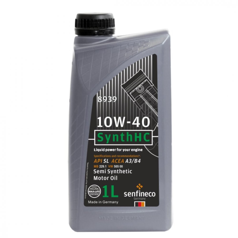 Масло моторное Senfineco SynthHC 10W-40 SL A3/B4 1 л SENFINECO 8939