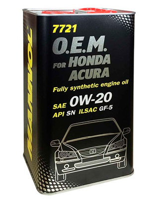 Масло моторное Mannol O.E.M for Honda Acura 0W-20 4л (metal) Mannol 52520
