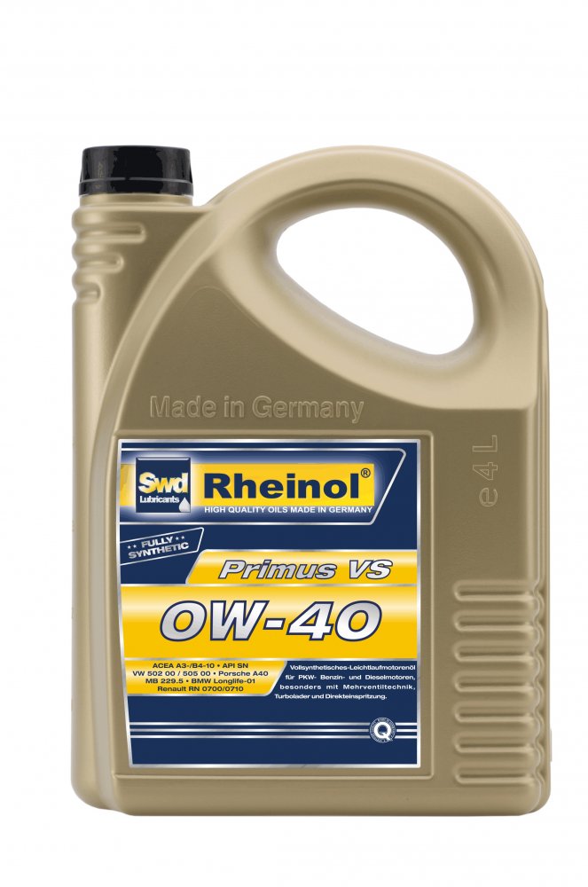 Масло моторное SWD Rheinol Primus VS 0W-40 4 л SWD RHEINOL 31160480