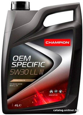 Масло моторное Champion OEM Specific LL III 5W-30 4л CHAMPION OIL 8208218
