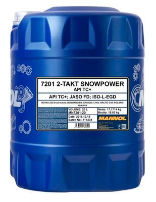 Масло моторное Mannol 2-Tackt Snowpower 20л Mannol 55224