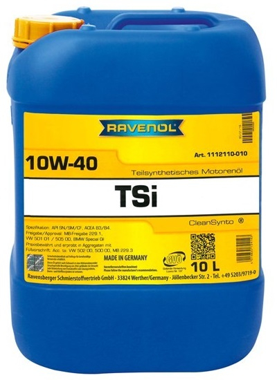 Моторное масло RAVENOL 4014835724143 TSI 10W-40 10л RAVENOL 4014835724143