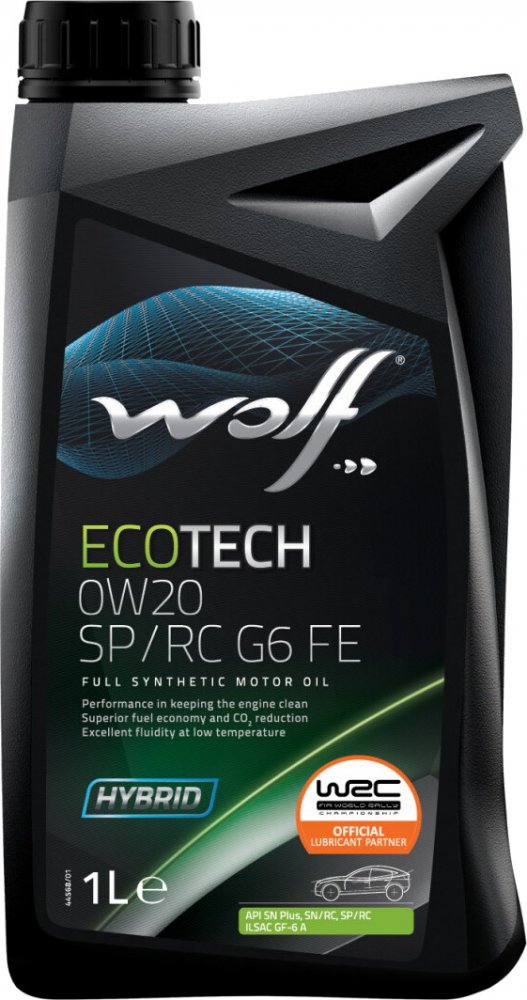 Масло моторное Wolf Вольф EcoTech SP/RC G6 FE 0W-20 1л 161531 WOLF 161531