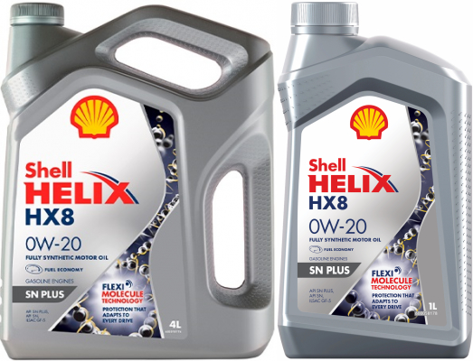 Масло моторное Shell Helix HX8 SN 0W-20 4 л + 1 л 1135 SHELL 1135
