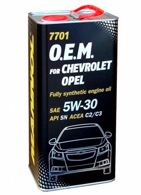 Масло моторное Mannol O.E.M for Chevrolet Opel 5W-30 1л (metal) Mannol 52206