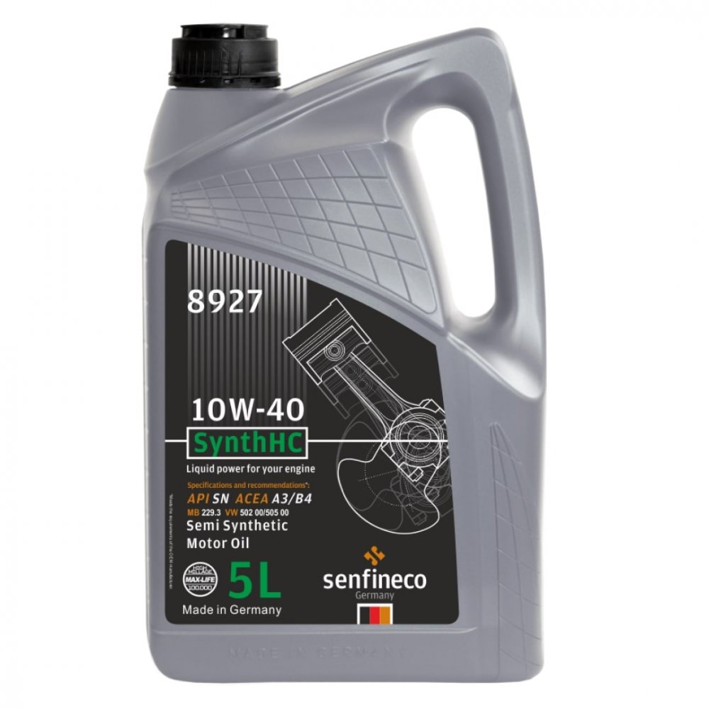 Масло моторное Senfineco SynthHC 10W-40 SN A3/B4 5 л SENFINECO 8927