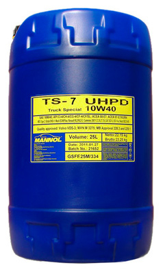 Масло моторное Mannol TS-7 UHPD 10W-40 20л Mannol 98627