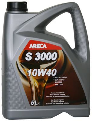 Масло моторное Areca S3000 10W-40 5л Areca 12102