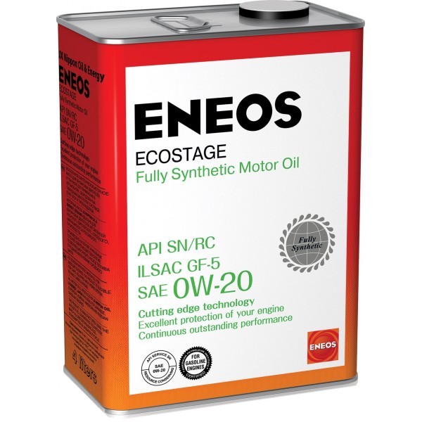 Масло моторное Eneos Ecostage 0W-20 4 л ENEOS 8801252022022
