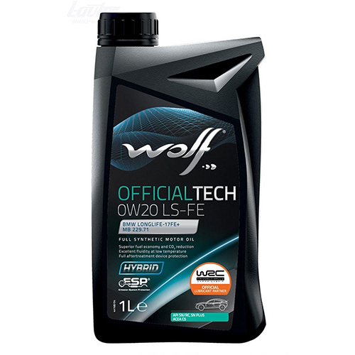 Масло моторное Wolf Вольф OfficialTech LS-FE 0W-20 1л 656311 WOLF 656311