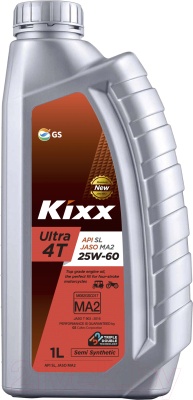 Масло моторное Kixx Ultra 4T SL 25W-60 1 л KIXX L5109AL1E1