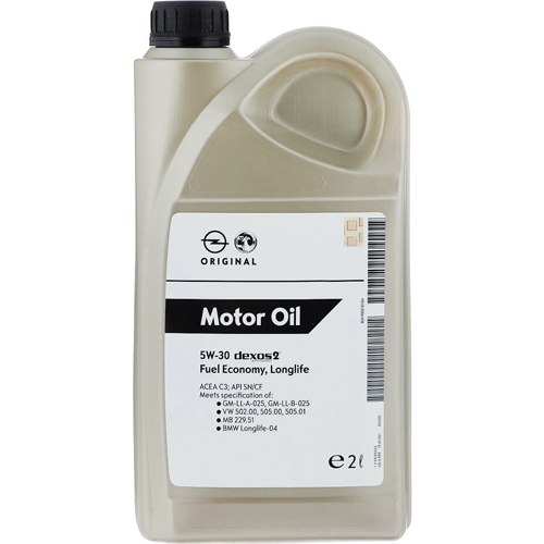 Масло моторное GM Dexos 2 5W-30 2л OPEL 93165555