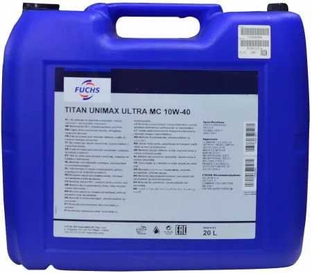 Масло моторное Fuchs Titan Unimax Ultra MC 10W-40 20 л 600764883 Fuchs 600764883