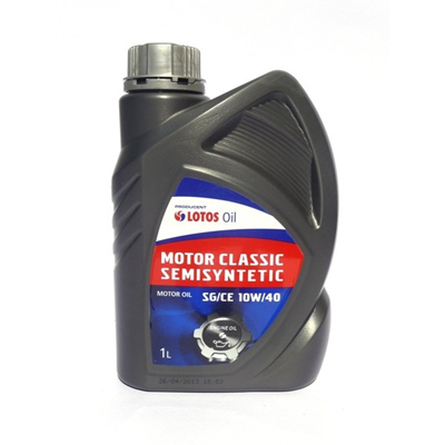 Масло моторное Lotos MOTOR CLASSIC SEMISYNTETIC SG/CE 10W-40 1л Lotos MOTORCLASSICSEMISYNTETICSGCE10W401L