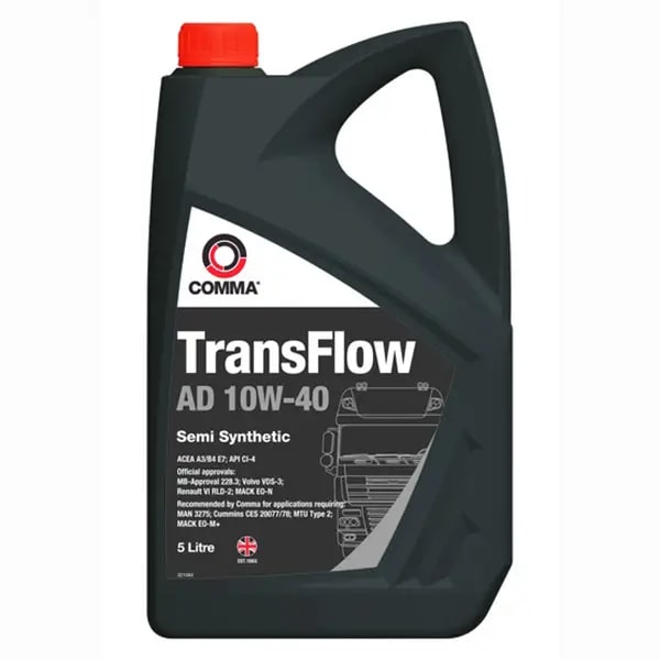 Масло моторное Comma Комма TransFlow AD 10W-40 5л TFAD5L Comma TFAD5L