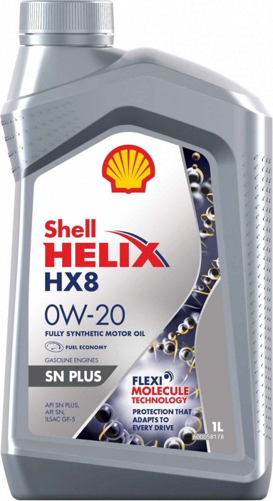 Масло моторное Shell Helix HX8 SN Plus 0W-20 1 л 550055160 SHELL 550055160