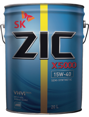 Масло моторное Zic Зик X5000 15W-40 20л 192604 ZIC 192604