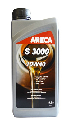 Масло моторное Areca S3000 10W-40 1л Areca 12101