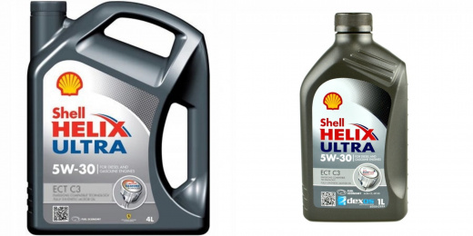 Масло моторное Shell Helix Ultra ECT C3 5W-30 4 л + 1 л 1122 SHELL 1122