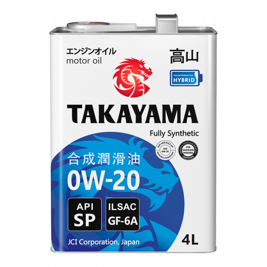 Масло моторное Takayama 0W-20 GF-6A SP 605141 4 л TAKAYAMA 605141
