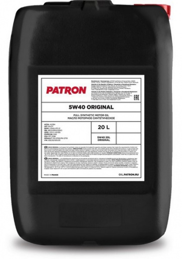 Масло моторное Patron Original 5W-40 20л PATRON 5W4020LORIGINAL