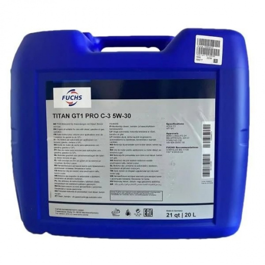 Масло моторное Fuchs TITAN GT1 PRO C-3 5W-30 20л 601226380 Fuchs 601226380