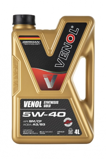 Масло моторное Venol Gold 5W-40 SM/CF 4 л VENOL VENOL5W404LGOLD