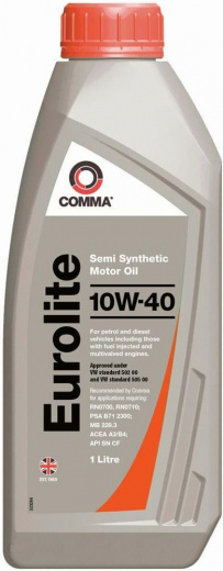 Масло моторное Comma Комма Eurolite 10W-40 1л EUL1L Comma EUL1L