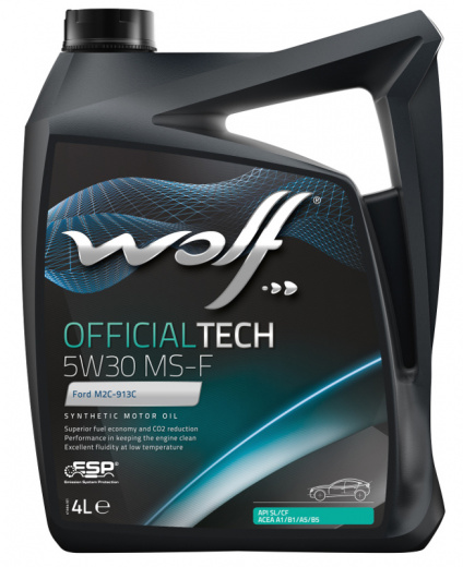 Масло моторное Wolf Вольф OfficialTech MS-F 5W-30 4л 656094 WOLF 656094