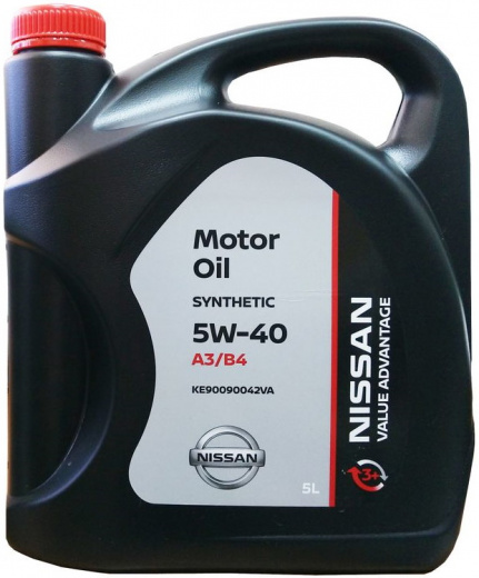Масло моторное Nissan Motor Oil Value Advantage 3+ 5W-40 5 л NISSAN KE90090042VA