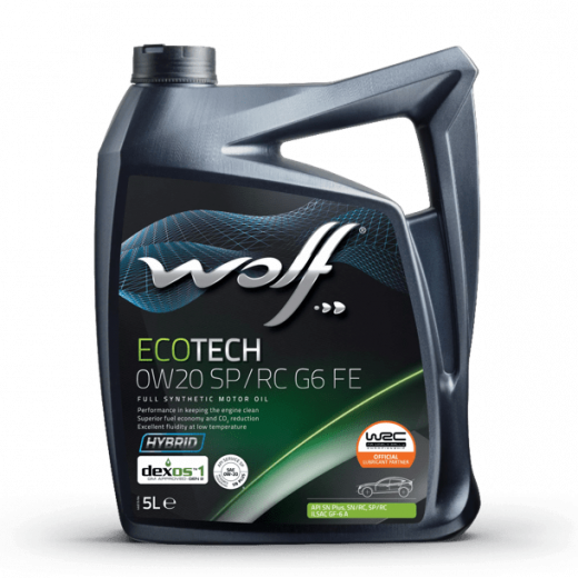 Масло моторное Wolf Вольф EcoTech SP/RC G6 FE 0W-20 5л 161535 WOLF 161535