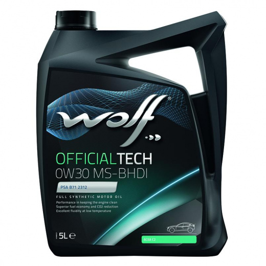 Масло моторное Wolf Вольф OfficialTech MS-BHDI 0W-30 5л 656155 WOLF 656155