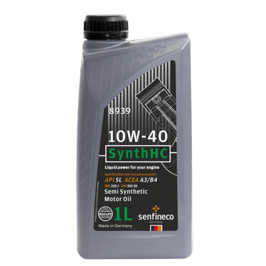 Масло моторное Senfineco SynthHC 10W-40 SL A3/B4 1 л SENFINECO 8939