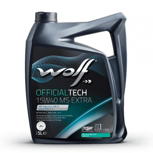 Масло моторное Wolf Вольф OfficialTech MS Extra 15W-40 157575 5 л WOLF 157575