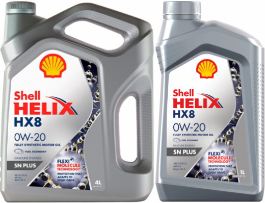 Масло моторное Shell Helix HX8 SN 0W-20 4 л + 1 л 1135 SHELL 1135