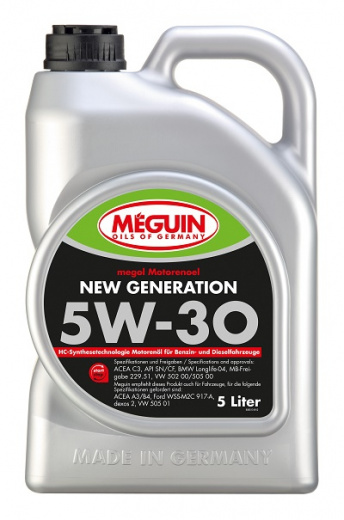 Моторное масло Meguin MEGOL NEW GENERATION 5W-30 5л MEGUIN 6513