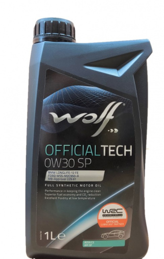 Масло моторное Wolf Вольф OfficialTech SP 0W-30 656461 1 л WOLF 656461